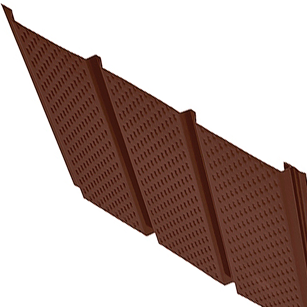 Аквасистем Софит металлический перфорированный 2,4 х 0,303 (0,73м2) (RAL 8017 - шоколадно-коричневый)