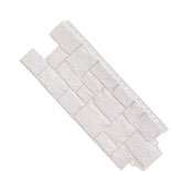 Фасадная панель Grand Line Крупный камень молочная  (1,1025(0,982) х 0,412(0,390) 0,37 м2